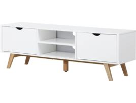 Armário de TV HOMCOM Branco (MDF - 150x39x50 cm)