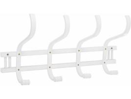 Cabide LOLAHOME De Parede Branca De Madeira (60x26 cm)