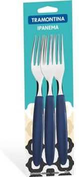 Conjunto de 3 Garfos  Ipanema Azul (Aço Inox)