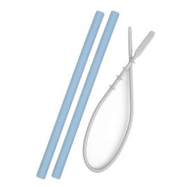 Minikoioi Palhinhas de Silicone Flexíveis Cor Azul 2unid.