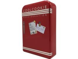 Lata para Chá  Frigorífico (Metal - 2 L - Vermelho e Bege)