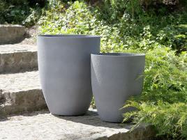 Vaso para plantas 43 x 43 x 52 cm cinzento CROTON