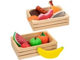 Brinquedo de Madeira WOOMAX Caixa Com Alimentos (Idade Mínima: 2 anos)