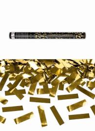 Tubo De Confettis Ouro Metalizado 60cms