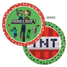 Pratos De Papel 23cm Minecraft