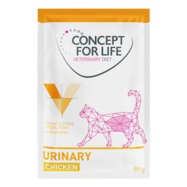 Concept for Life Veterinary Diet Urinary com frango em saquetas para gatos - Pack económico: 48 x 85 g