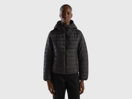 Benetton, Casaco Acolchoado Com Chumaço Reciclado, size S, Preto, Mulher