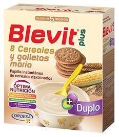 Blevit Plus Duplo 8 cereais e bolachas Maria 600 gramas 5 m