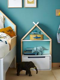 Mesa de cabeceira Linha Tipi branco claro liso