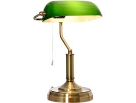Candeeiro de Mesa HOMCOM B31-288V90 (Verde - E27 - 25W - Metal - 27.5x17.5x39 cm)