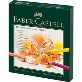 FABER-CASTELL Lápis de Cor Polychromos, Caixa com 36 Lápis