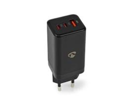 Carregador de Casa NEDIS 2Xusb-C + 1Xusb Smart Ic 65W Preto