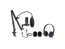 Kit de gravação áudio EASYPIX MyStudio Podcast