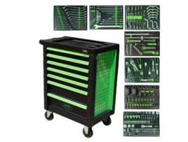 Carrinho de ferramentas 7 gavetas caminhão especial verde JBM