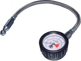 Professional Tire Pressure Gauge Analogue Silver / Black CARPOINT
