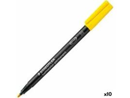 Rotulador Permanente STAEDTLER Lumocolor 317 M Amarelo 1 Mm 10 Unidades