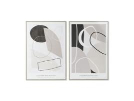 Pintura Dkd Home Decor 84 X 4,5 X 124 Cm Abstrato Urbana 2 Unidades