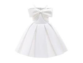 Vestido NNJXD Princesa Ombro Poliéster para Menina (110 cm - Branco)