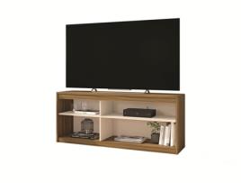 Móvel TV CSD Califórnia (Carvalho e Branco - 136x56x36 cm)
