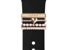  - Bracelete Ticwatch Gtx ANTIIMPACTO! Pulseira com Adorno Love Preto