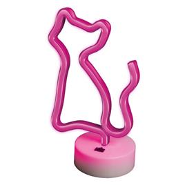 Luz LED Neon Em Forma de Gato com Base