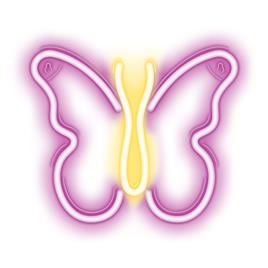 Luz LED Neon Em Forma de Borboleta