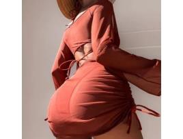 Fato de Banho Feminino Biquíni de Praia de Quatro Peças (S)