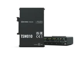 Switch TELTONIKA Tsw010 Din Rain 5 X Fast Ethernet 10/100 Power Over Ethernet Poe Black