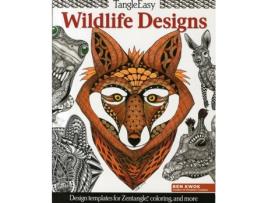 Livro tangleeasy wildlife designs de ben kwok (inglês)