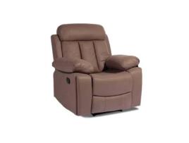 Poltrona Relax DUEHOME (93 cm x 104 cm x 93/143 cm - Microfibra - Chocolate)