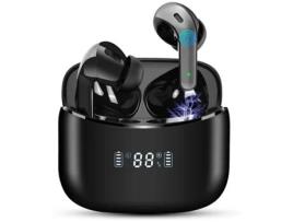 Auriculares Bluetooth True Wireless Estéreo 5 e Controle de Toque com Tela Lcd Ipx7 Microfones Embutidos com Vida Út