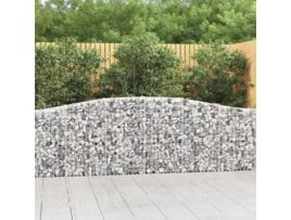 Cestos Gabião Arqueados 25 Peças 400 x 30 x 80/100 cm Ferro Galvanizado