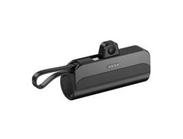 Powerbank Portátil 6000Mah 2 em 1 Type-C + Lightning M2 TEC M2-22 Preto