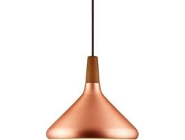 Candeeiro Suspenso DFTP Float 27 (Cobre - E27 - 1 x 60 W - Metal e Madeira)