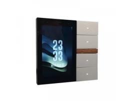 Interruptor Wifi Quadruplo Ws05 com Central Domótica Cinza IHOUSEREMOTE