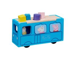 Ônibus Escolar de Madeira de Porco Peppa (Idade Mínima Recomendada: 3 anos)
