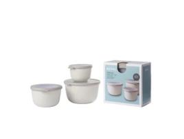 Conjunto de 3 peças Rosti MEPAL Cirqula Multi Bowl Grande Nórdico Branco