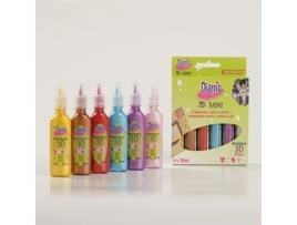 Kit de Glitter DIAM'S 6 Cores Peroladas 3D Mini Total Fashion