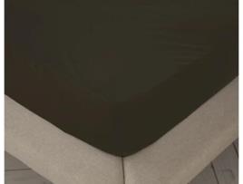 Lençol de Baixo Liso e Ajustável na Cor Lisa Preto ETHERE MAISON (180 x 200 cm)