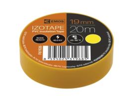 EMOS 10 Rolos de Fita Isolante de Pvc 19 mm / 20M Amarela
