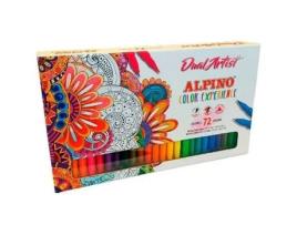 Conjunto de Canetas de Feltro Alpino Dual Artist Multicolor 72 Peças