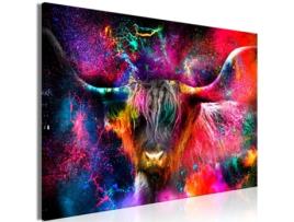 Quadro ARTGEIST Colorful Bull (1 Part) Wide (90x60)