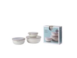 Conjunto de 3 peças Rosti MEPAL Cirqula Multi Bowl Pequeno Nórdico Branco