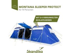 Tenda de Campismo SKANDIKA  Montana 14 Sleeper Protect 14 pessoas com piso costurado