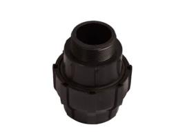Elo de Polietileno Roscado Macho para Tubo de Irrigação por Gotejamento Várias Medidas Embalagem 5 Unidades 32 mm X 1