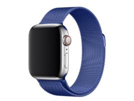Bracelete Pulseira Milanese Mesh para Apple Watch Series 7 45Mm Blue