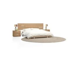 Cabeceira de Cama com Mesas de Cabeceira DUEHOME (210 x 55 x 3 cm - Melamina)