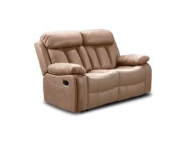 Sofá Relax 2 Lugares DUEHOME (152cm x 101cm x 97cm - Microfibra - Bege)