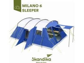 Tenda de Campismo SKANDIKA  de Milano 6 Sleeper Protect 2XDark cabins 6 Pessoas