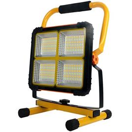 Elbat Foco Solar LED 80W 650lm - Panel Solar Integrado 6V, 3W - Bateria 3.2V, 10000mAh - Angulo Iluminacion 360º - Soporte Plega